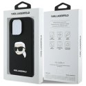 Etui Karl Lagerfeld Silicone Karl Head Print MagSafe na iPhone 16 Pro - czarne