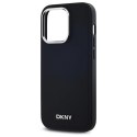 Etui DKNY Plain Logo MagSafe na iPhone 14 Pro - czarne