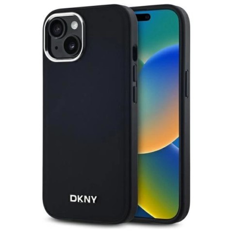 Etui DKNY Plain Logo MagSafe na iPhone 14 - czarne