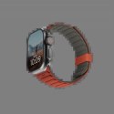 Silikonowy dwustronny pasek magnetyczny UAG Pathfinder do Apple Watch 42 / 44 / 45 / 46 / 49mm - szare-pomarańczowe