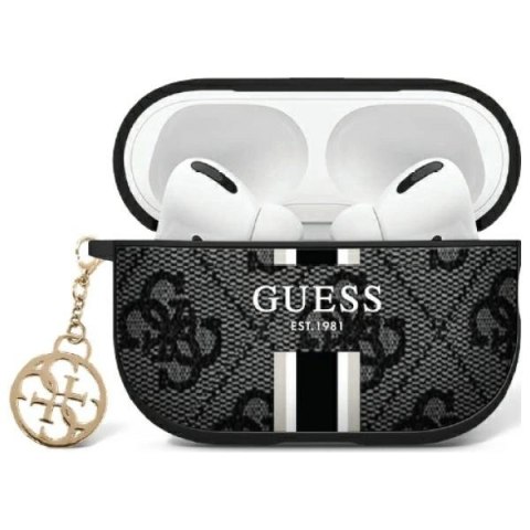 Guess GUAP2P4RPSK AirPods Pro 2 (2022/2023) cover czarny/black 4G Printed Stripes Charm