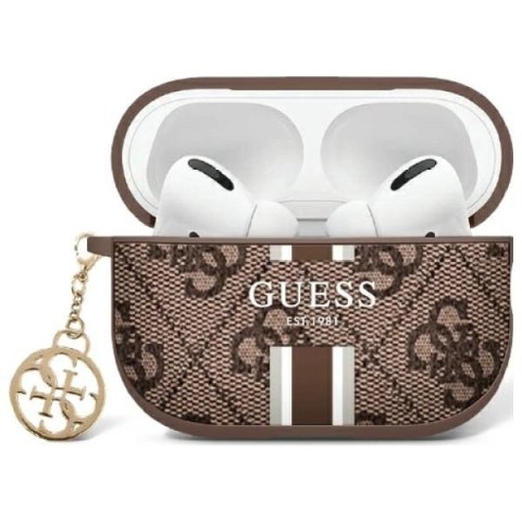 Guess GUAP2P4RPSW AirPods Pro 2 (2022/2023) cover brązowy/brown 4G Printed Stripes Charm