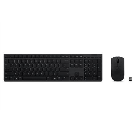 Lenovo Professional Wireless Rechargeable Keyboard and Mouse Combo Nordic Keyboard and Mouse Set Wireless Mouse included NORD Wi