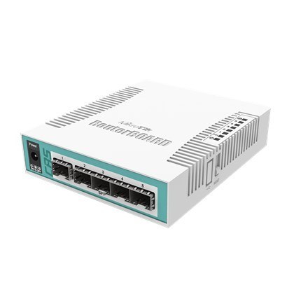 MikroTik | Przełącznik routera w chmurze | CRS106-1C-5S | Zarządzanie przez Internet | Komputer stacjonarny | ilość portów SFP 5