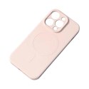 Silikonowe magnetyczne etui iPhone 13 Pro Silicone Case Magsafe - różowe