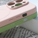 Silikonowe magnetyczne etui iPhone 13 Pro Silicone Case Magsafe - różowe