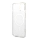 Zestaw Guess GUBPP14SHMEACSH Case+ Charger iPhone 14 6,1" biały/white hard case Marble MagSafe