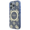 Guess GUHMP16XH4PYEEB iPhone 16 Pro Max 6.9" niebieski/blue hardcase IML Peony On 4G Background MagSafe