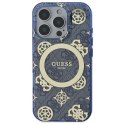 Guess GUHMP16XH4PYEEB iPhone 16 Pro Max 6.9" niebieski/blue hardcase IML Peony On 4G Background MagSafe