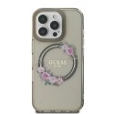 Guess GUHMP16XHFWFCK iPhone 16 Pro Max 6.9" czarny/black hardcase IML Flowers Wreath MagSafe