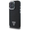 Guess GUHMP16XPGTSPSK iPhone 16 Pro Max 6.3" czarny/black hardcase Grained Triangle MagSafe