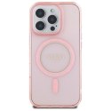 Guess GUHMP16LHFGEREP iPhone 16 Pro 6.3" różowy/pink hardcase IML Glitter Circle MagSafe