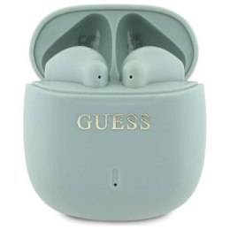 Guess słuchawki Bluetooth GUTWSJ14ESGN TWS + stacja dokująca zielony/green Printed Classic Logo