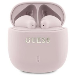 Guess słuchawki Bluetooth GUTWSJ14ESGP TWS + stacja dokująca różowy/pink Printed Classic Logo