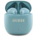 Guess słuchawki Bluetooth GUTWSJ14ESGQ TWS + stacja dokująca turkusowy/turquoise Printed Classic Logo