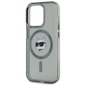 Karl Lagerfeld KLHMP15LHLSCHK iPhone 15 Pro 6.1" czarny/black hardcase IML Metal Choupette Head MagSafe