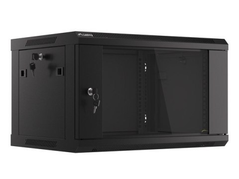 SZAFA INSTALACYJNA RACK WISZĄCA 19" 6U 600X450 CZARNA LANBERG (FLAT PACK) (USZKODZONE OPAKOWANIE)