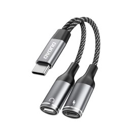 Adapter Dudao L13C+ 2w1 USB-C - szary