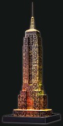 Ravensburger Polska Puzzle 3D Budynki nocą Empire State Building