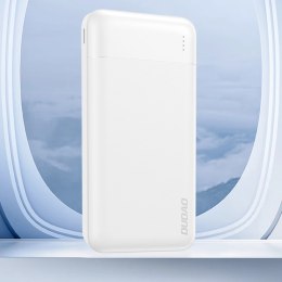 Powerbank Dudao K18-1W 10000mAh USB-A / USB-C / Micro USB - biały