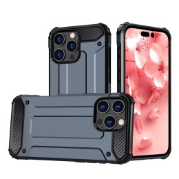 Etui Hybrid Armor pancerne na iPhone 16 Pro - niebieskie