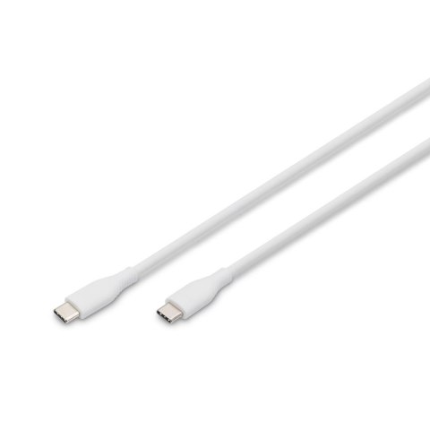 Kabel zasilający DIGITUS silikonowy USB-C - USB-C, USB 2.0 60W, 2m biały