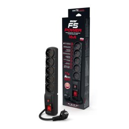 Listwa przeciwprzepięciowa Acar F5 POWER 1,5m czarna