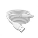 Digitus Kabel zasilający silikonowy USB-A - Lightning, USB 2.0 12W, certyfikat MFI, 0,5m Biały