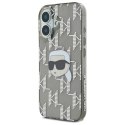 Etui Karl Lagerfeld IML Karl Head Electroplated na iPhone 16 - czarne