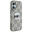 Etui Karl Lagerfeld IML Karl Head Electroplated na iPhone 16 - czarne