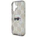 Etui Karl Lagerfeld IML Karl Head Electroplated na iPhone 16 - czarne