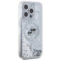 Etui Karl Lagerfeld Liquid Glitter Karl & Choupette Head Magsafe na iPhone 15 Pro Max - przezroczyste