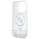 Etui Karl Lagerfeld Liquid Glitter Karl & Choupette Head Magsafe na iPhone 15 Pro Max - przezroczyste