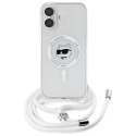 Karl Lagerfeld KLHMP16SHCCHNT iPhone 16 6.1" hardcase transparent IML Choupette Head & Cord Magsafe