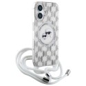 Karl Lagerfeld KLHMP16SHCKCKLCT iPhone 16 6.1" transparent hardcase IML Crossbody Monogram Karl & Choupette Head MagSafe