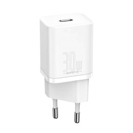 ŁADOWARKA SIECIOWA Baseus Super Si Quick Charger 1C CSUP-J02 30W 1x USB-C PD 3.0 QC 3.0 BIAŁA