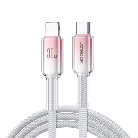 Kabel Joyroom S-A42 Crystal-Clear Series 30W USB-C - Lightning 1,2m - biały