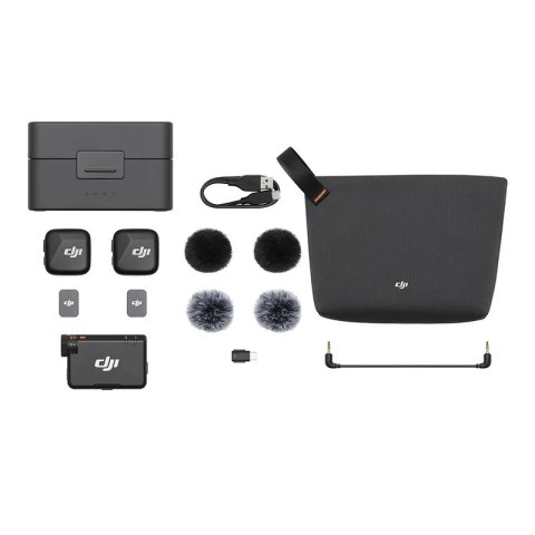 System mikrofonów bezprzewodowych DJI Mic Mini (2 TX + 1 RX + Etui ładujące)