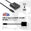 Club3D Adapter USB 3.1 Typ C > HDMI 2.0 UHD HDR aktiv St/Bu Polybeutel