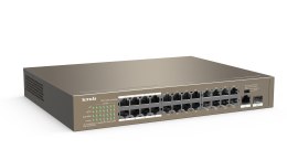 Switch niezarządzalny IP-COM By Tenda F1126P-24-250W 24x 10/100 Mb/s 2x1GbE Mb/s 250W