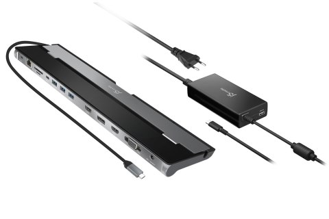 USB-C TRIPLE DISPLAY DOCKING/STATION WITH 100W PD ADAPTER - E