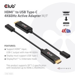 I/O ADAPTER HDMI TO USB-C/ACTIVE M/F CAC-1333 CLUB3D