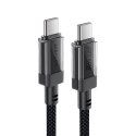 Kabel Acefast C12 USB-C / USB-C PD 60W 480Mb/s z nylonowym oplotem - czarny