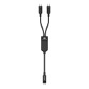 Kabel Acefast C5 USB-C - USB-C / USB-C 2w1 100W 480Mb/s - czarny