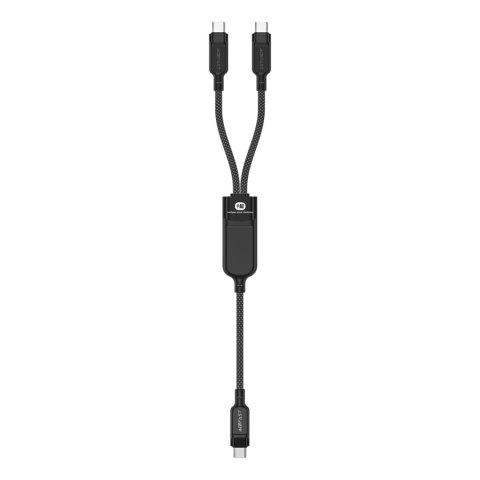 Kabel Acefast C5 USB-C - USB-C / USB-C 2w1 100W 480Mb/s - czarny