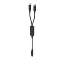 Kabel Acefast C5 USB-C - USB-C / USB-C 2w1 100W 480Mb/s - czarny