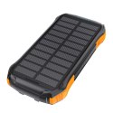 Powerbank solarny z ładowaniem indukcyjnym Choetech B659 2x USB 10000mAh Qi 5W (czarno-pomarańczowy)