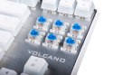 Klawiatura mechaniczna RGB Modecom Volcano Lanparty Pudding (Outemu Blue), biała