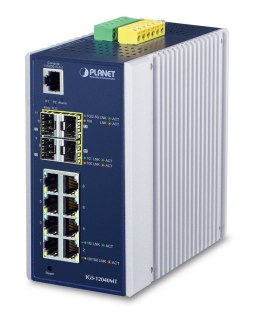 PLANET IGS-12040MT łącza sieciowe Zarządzany L2+ Gigabit Ethernet (10/100/1000) Niebieski, Biały