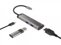 NATEC Fowler Slim Przewodowa USB 3.2 Gen 1 (3.1 Gen 1) Type-C Czarny, Chrom